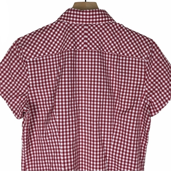 THOMAS DEAN Alabama Collegiate Shirt Button Up Gingham Embroidered Size Large - Picture 7 of 12